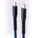 Tiknal USB C- USB C -120cm Nylon Sheathed Cable