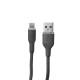 tiknal USB ile Lightning Kablosu - 2 Metre - Gri - Naylon Örgülü - Hızlı Şarj