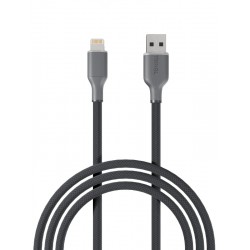 tiknal USB ile Lightning Kablosu - 2 Metre - Gri - Naylon Örgülü - Hızlı Şarj