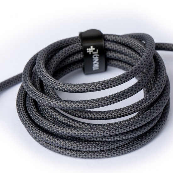 tiknal USB-C Lightning Kablo – 2 Metre – Gri – Örgü Naylon – PD Hızlı Şarj