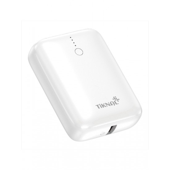 tiknal 10000mAh Power Bank | 22.5W Hızlı Şarj | PD USB-C + USB-A | Kompakt ve Güvenilir | Beyaz
